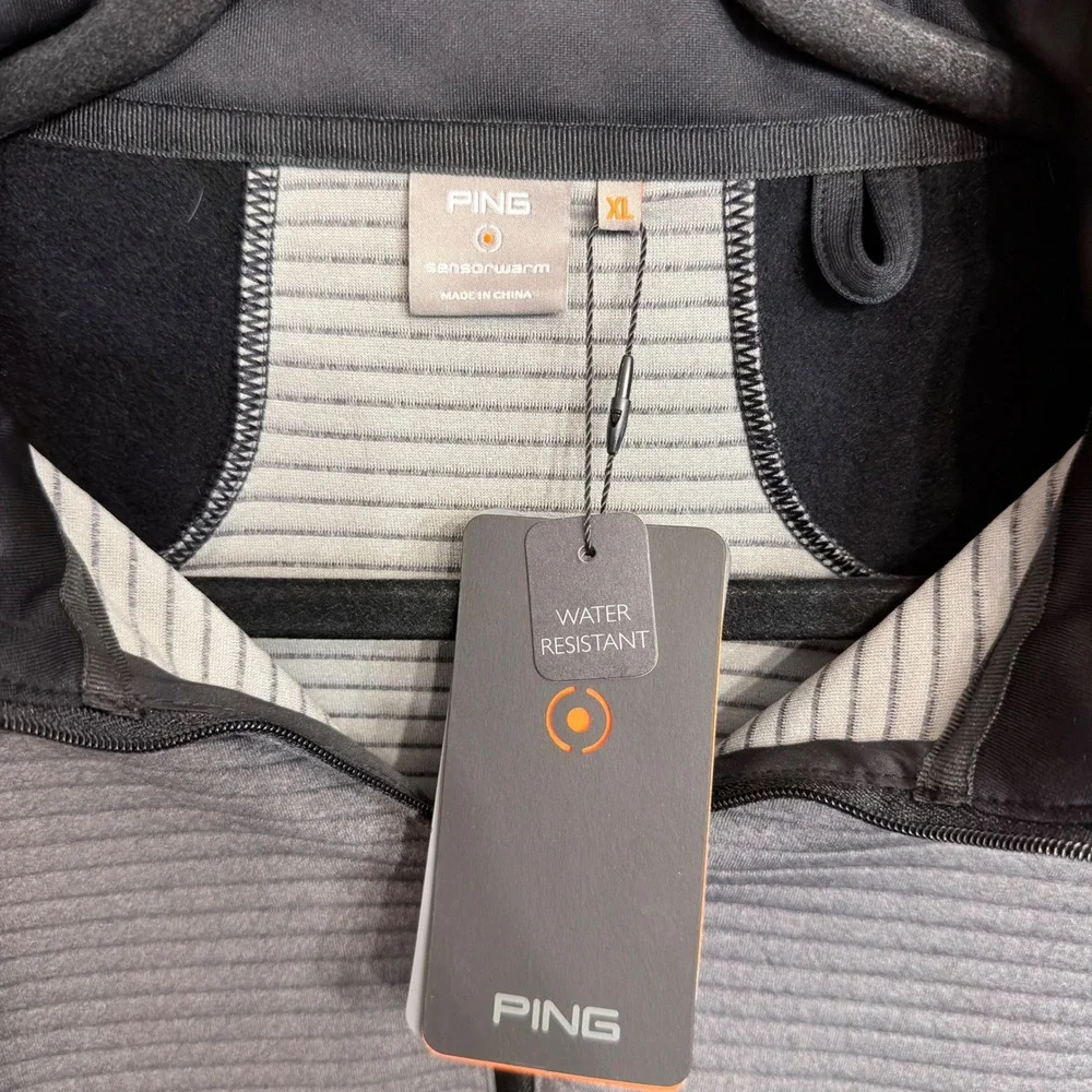 Ping Phaser SensorWarm Mens XL Quarter Zip Golf Pullover Asphalt Black NEW